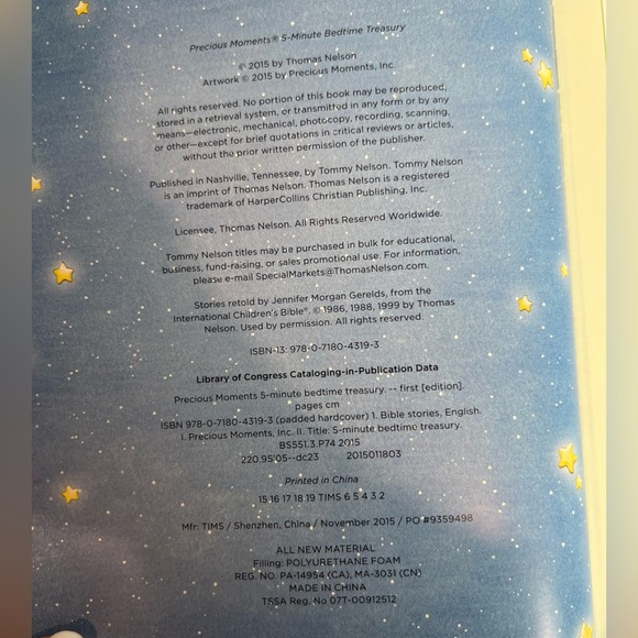 Precious Moments 5-Minute Bedtime Treasury Book - Picture 4 of 7